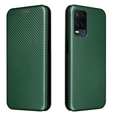 Funda de Cuero Cartera con Soporte Carcasa L02Z para Oppo A54 4G Verde