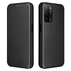 Funda de Cuero Cartera con Soporte Carcasa L02Z para Oppo A55 5G Negro