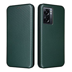 Funda de Cuero Cartera con Soporte Carcasa L02Z para Oppo A56S 5G Verde