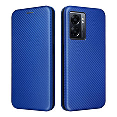 Funda de Cuero Cartera con Soporte Carcasa L02Z para Oppo A77 5G Azul