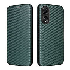 Funda de Cuero Cartera con Soporte Carcasa L02Z para Oppo A78 4G Verde