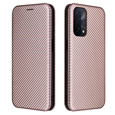 Funda de Cuero Cartera con Soporte Carcasa L02Z para Oppo A93 5G Oro Rosa