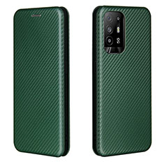 Funda de Cuero Cartera con Soporte Carcasa L02Z para Oppo A94 5G Verde