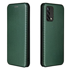 Funda de Cuero Cartera con Soporte Carcasa L02Z para Oppo F19s Verde