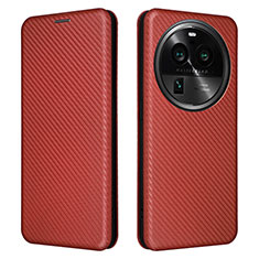 Funda de Cuero Cartera con Soporte Carcasa L02Z para Oppo Find X6 Pro 5G Marron