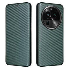 Funda de Cuero Cartera con Soporte Carcasa L02Z para Oppo Find X6 Pro 5G Verde