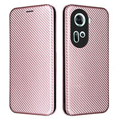 Funda de Cuero Cartera con Soporte Carcasa L02Z para Oppo Reno11 5G Oro Rosa