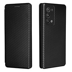 Funda de Cuero Cartera con Soporte Carcasa L02Z para Oppo Reno6 Pro+ Plus 5G Negro