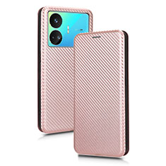 Funda de Cuero Cartera con Soporte Carcasa L02Z para Realme GT Neo5 SE 5G Oro Rosa