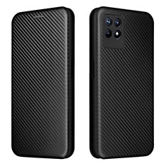 Funda de Cuero Cartera con Soporte Carcasa L02Z para Realme Narzo 50 4G Negro