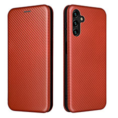 Funda de Cuero Cartera con Soporte Carcasa L02Z para Samsung Galaxy A04s Marron