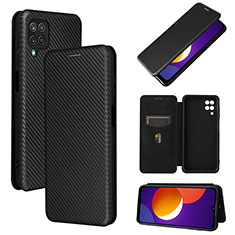 Funda de Cuero Cartera con Soporte Carcasa L02Z para Samsung Galaxy A12 5G Negro