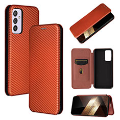 Funda de Cuero Cartera con Soporte Carcasa L02Z para Samsung Galaxy A15 4G Marron