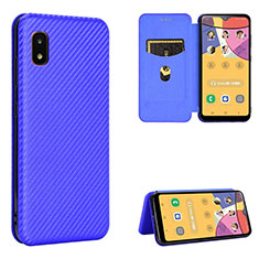 Funda de Cuero Cartera con Soporte Carcasa L02Z para Samsung Galaxy A21 SC-42A Azul