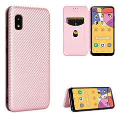 Funda de Cuero Cartera con Soporte Carcasa L02Z para Samsung Galaxy A21 SC-42A Oro Rosa