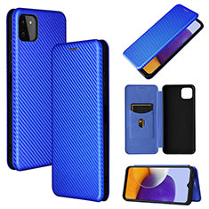 Funda de Cuero Cartera con Soporte Carcasa L02Z para Samsung Galaxy A22 5G Azul