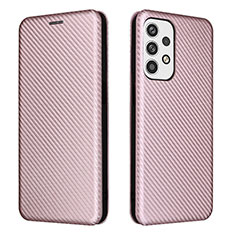 Funda de Cuero Cartera con Soporte Carcasa L02Z para Samsung Galaxy A23 5G Oro Rosa