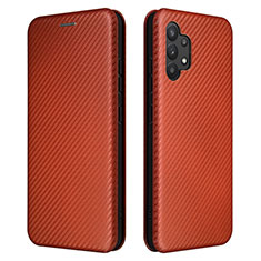 Funda de Cuero Cartera con Soporte Carcasa L02Z para Samsung Galaxy A32 5G Marron