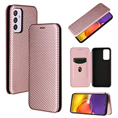 Funda de Cuero Cartera con Soporte Carcasa L02Z para Samsung Galaxy A34 5G Oro Rosa