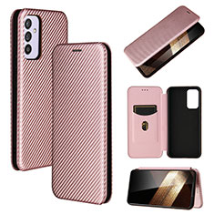 Funda de Cuero Cartera con Soporte Carcasa L02Z para Samsung Galaxy A35 5G Oro Rosa