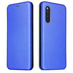 Funda de Cuero Cartera con Soporte Carcasa L02Z para Samsung Galaxy A41 SC-41A Azul