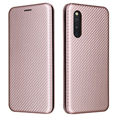 Funda de Cuero Cartera con Soporte Carcasa L02Z para Samsung Galaxy A41 SC-41A Oro Rosa