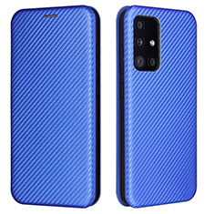 Funda de Cuero Cartera con Soporte Carcasa L02Z para Samsung Galaxy A52 5G Azul