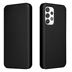 Funda de Cuero Cartera con Soporte Carcasa L02Z para Samsung Galaxy A53 5G Negro