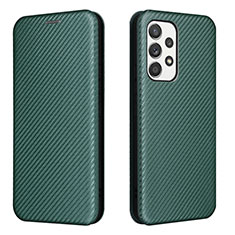 Funda de Cuero Cartera con Soporte Carcasa L02Z para Samsung Galaxy A53 5G Verde