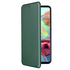 Funda de Cuero Cartera con Soporte Carcasa L02Z para Samsung Galaxy A72 4G Verde