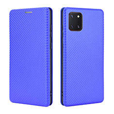 Funda de Cuero Cartera con Soporte Carcasa L02Z para Samsung Galaxy A81 Azul