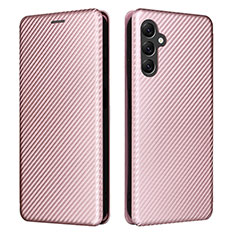 Funda de Cuero Cartera con Soporte Carcasa L02Z para Samsung Galaxy Jump3 5G Oro Rosa