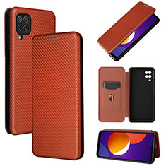 Funda de Cuero Cartera con Soporte Carcasa L02Z para Samsung Galaxy M12 Marron