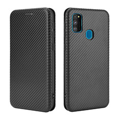 Funda de Cuero Cartera con Soporte Carcasa L02Z para Samsung Galaxy M30s Negro