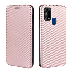 Funda de Cuero Cartera con Soporte Carcasa L02Z para Samsung Galaxy M31 Oro Rosa