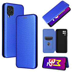 Funda de Cuero Cartera con Soporte Carcasa L02Z para Samsung Galaxy M32 4G Azul