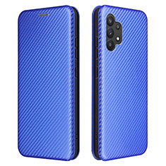 Funda de Cuero Cartera con Soporte Carcasa L02Z para Samsung Galaxy M32 5G Azul