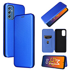 Funda de Cuero Cartera con Soporte Carcasa L02Z para Samsung Galaxy M52 5G Azul