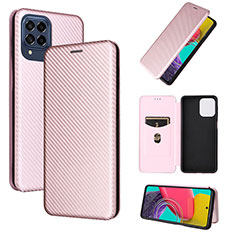 Funda de Cuero Cartera con Soporte Carcasa L02Z para Samsung Galaxy M53 5G Oro Rosa