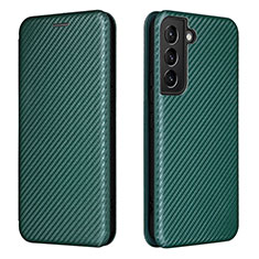 Funda de Cuero Cartera con Soporte Carcasa L02Z para Samsung Galaxy S23 5G Verde