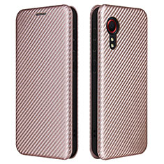 Funda de Cuero Cartera con Soporte Carcasa L02Z para Samsung Galaxy XCover 5 SM-G525F Oro Rosa