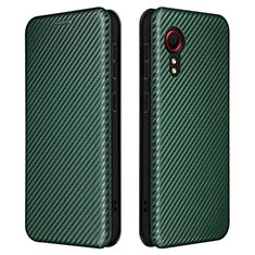 Funda de Cuero Cartera con Soporte Carcasa L02Z para Samsung Galaxy XCover 5 SM-G525F Verde