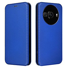 Funda de Cuero Cartera con Soporte Carcasa L02Z para Sharp Aquos R8 Pro Azul