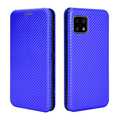 Funda de Cuero Cartera con Soporte Carcasa L02Z para Sharp Aquos Sense4 Azul