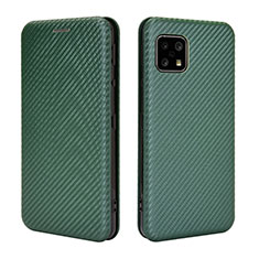 Funda de Cuero Cartera con Soporte Carcasa L02Z para Sharp Aquos Sense4 Lite Verde