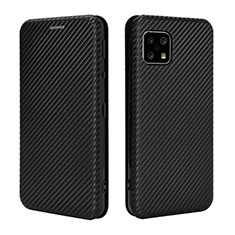 Funda de Cuero Cartera con Soporte Carcasa L02Z para Sharp Aquos Sense5G Negro