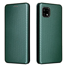 Funda de Cuero Cartera con Soporte Carcasa L02Z para Sharp Aquos Sense6 Verde