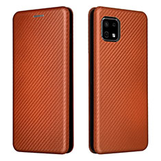 Funda de Cuero Cartera con Soporte Carcasa L02Z para Sharp Aquos Sense6s Marron