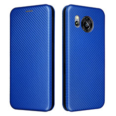 Funda de Cuero Cartera con Soporte Carcasa L02Z para Sharp Aquos Sense7 Plus Azul