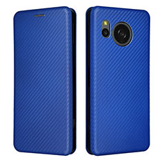 Funda de Cuero Cartera con Soporte Carcasa L02Z para Sharp Aquos Sense8 Azul